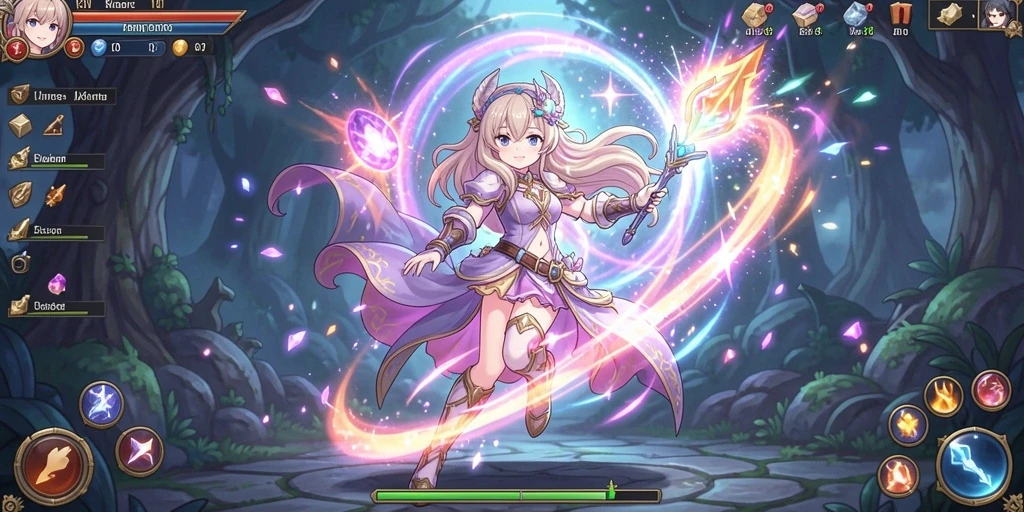 Berbagai karakter dan item menarik di dalam game.