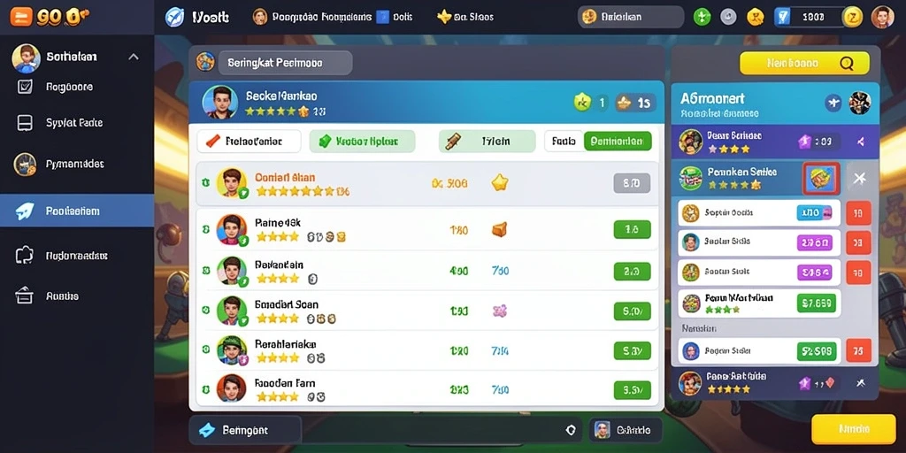 Tampilan leaderboard kompetisi RUPIAH777.
